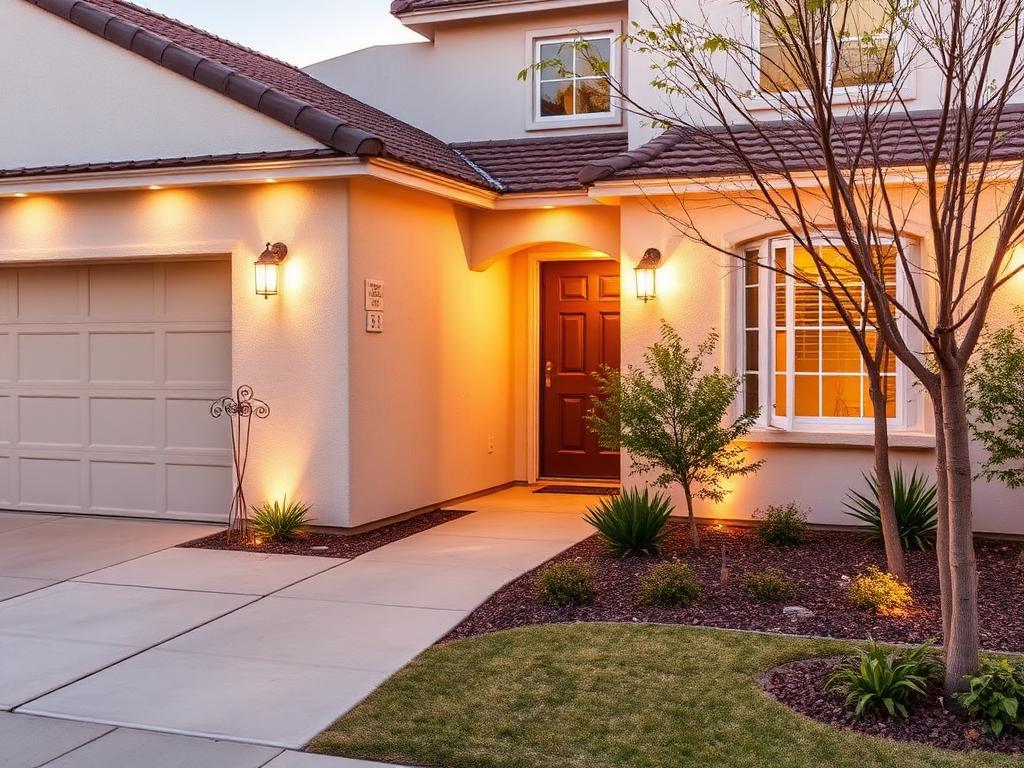 Pristine, pest-treated Los Angeles home exterior at dusk